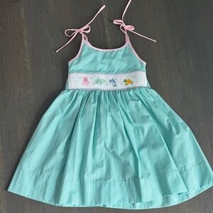 Lulu Bebe smocked sea life dress size 4t EUC